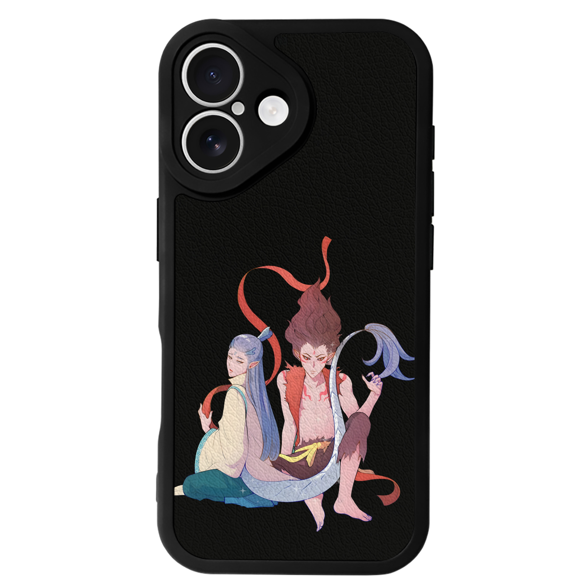 （画像用） Ne Zha 2 ナタ 魔童の大暴れ 【iPhone 16シリーズ対応】シリコンスマホケース（レザー調） 材質：シリコン